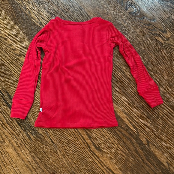 Posh Peanut Crimson Ribbed Pajamas - Picture 5 of 8